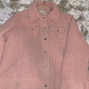 Pink fuzzy jacket
